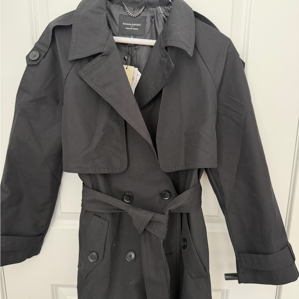 Banana Republic Black Trench Coat